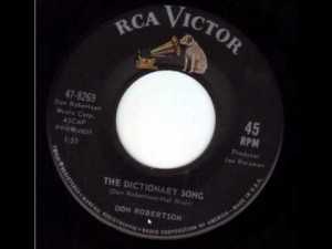 Brano: “The Dictionary Song” di Don Robertson