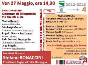 Convegno biomedicale a Mirandola 27-05-2016