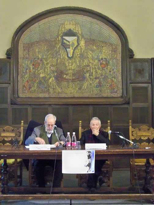 Da sinistra a destra: lo storico Michele Sarfatti e Corrado Isreael De Benedetti