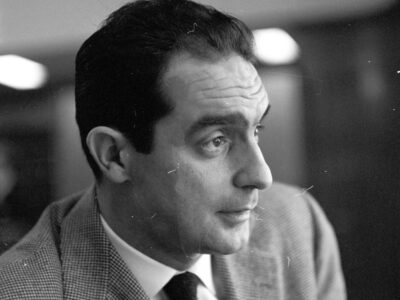 Italo Calvino i Oslo 07-04-1961 Fotograf Johan Brun