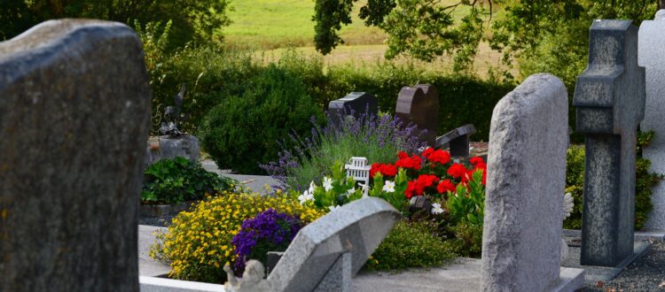 cimitero tombe fiori