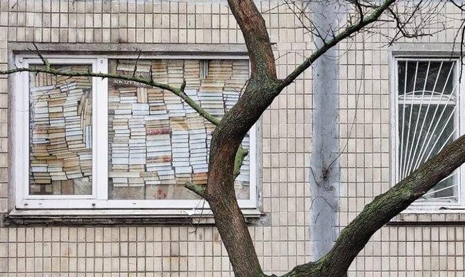 barricate di libri Ucraina
