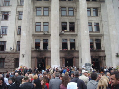 Cerimonia per i morti della strage di Odessa (Foto di Wikimedia Commons)